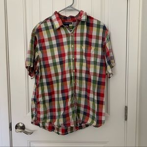 Plaid old navy button down shirt